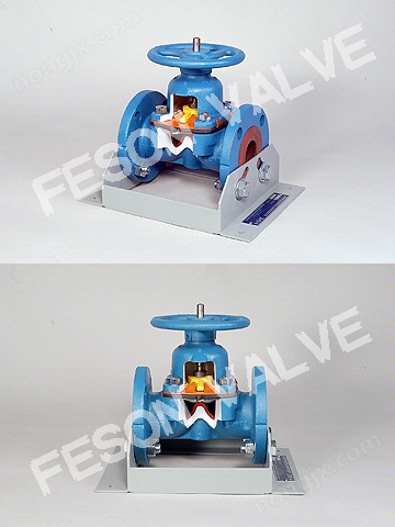 進(jìn)口襯膠隔膜閥結(jié)構(gòu)圖